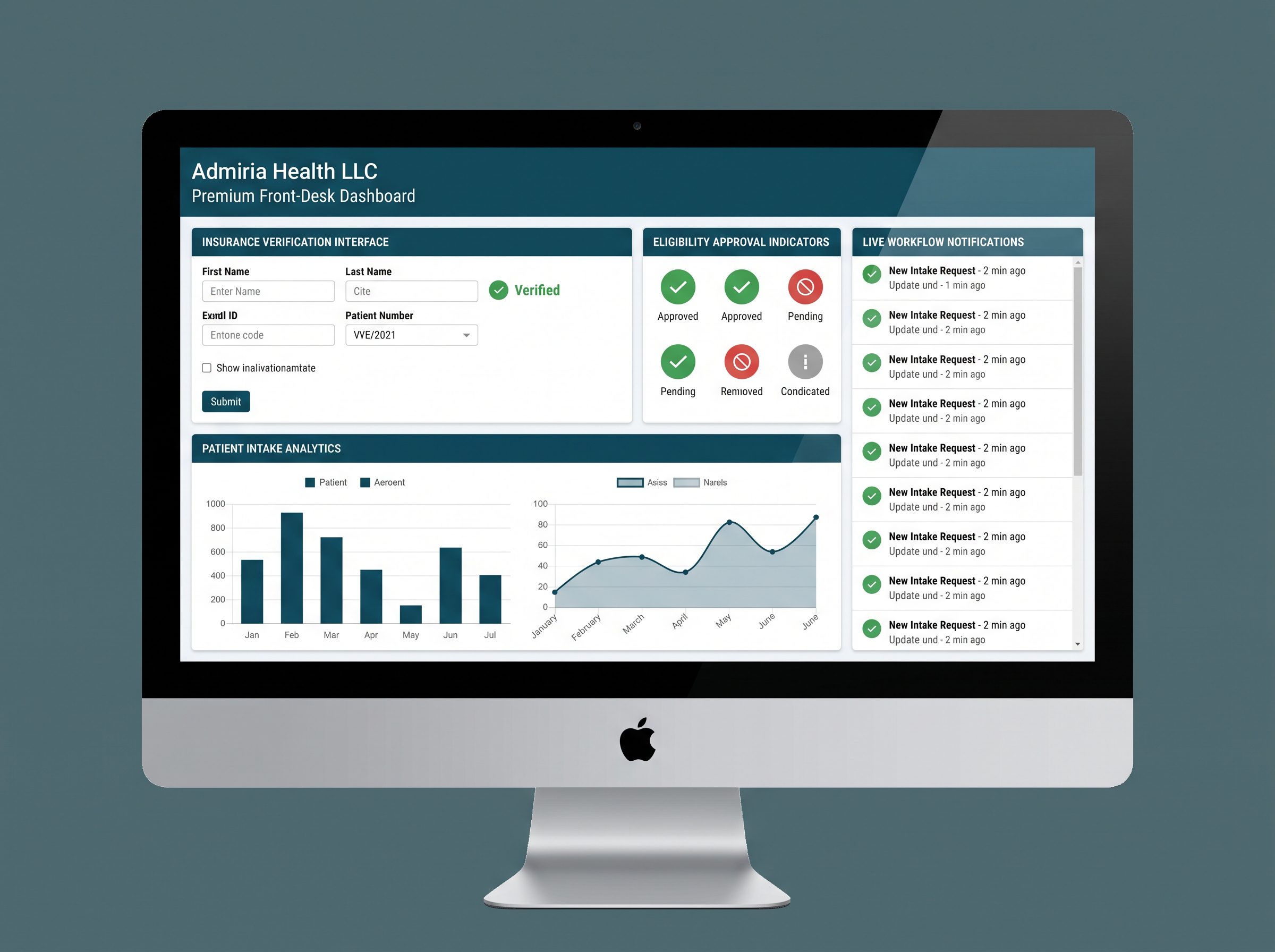 Patient intake and data verification workflow